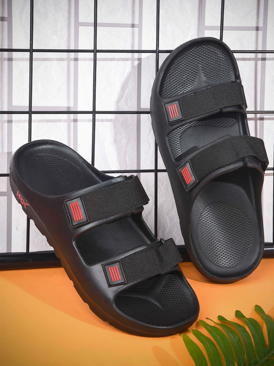 HRX by Hrithik Roshan Men Black Rubber Slip-On - view 1