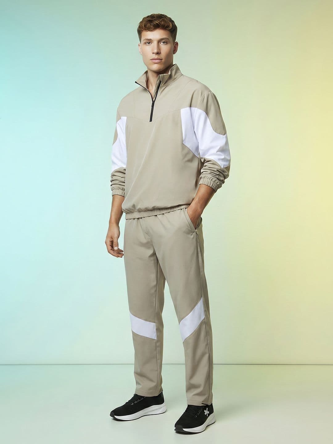 HRX by Hrithik Roshan Colorblocked Rapid-Dry Tracksuit - view 1