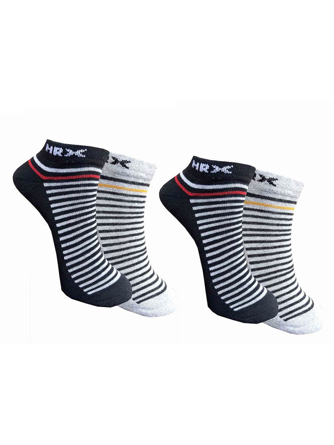 HRX by Hrithik Roshan Women Pack Of 4 Striped Ankle-Length Socks - view 1