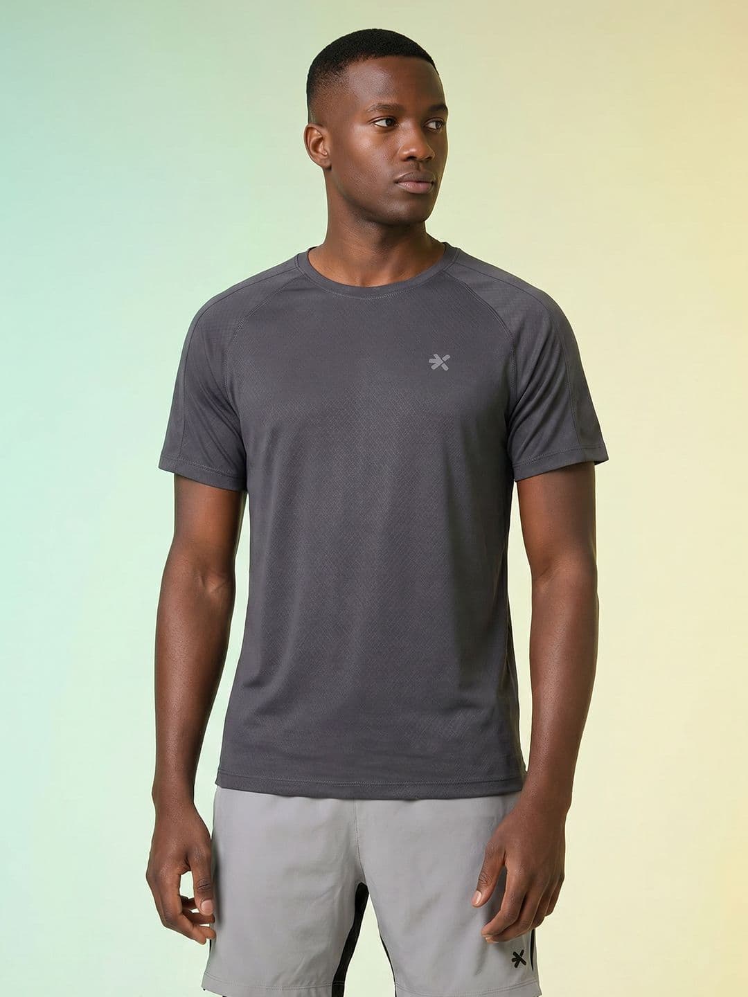HRX by Hrithik Roshan Self Design Raglan Sleeves Rapid-Dry Running T-shirt - view 1