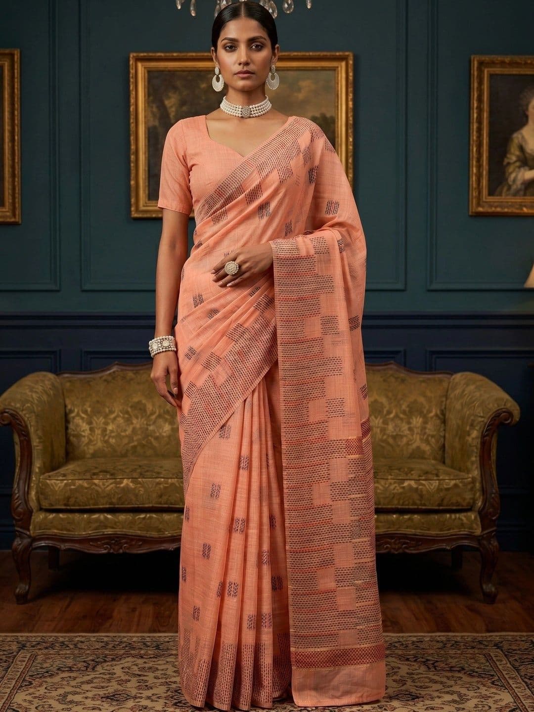 MIMOSA Woven Design Zari Art Silk Designer Banarasi Saree - view 1
