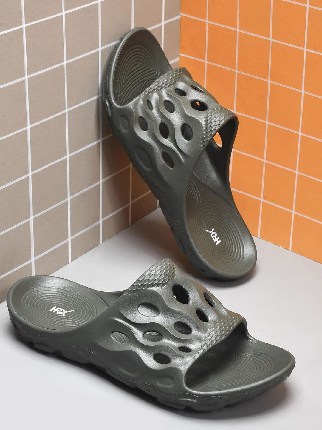 HRX by Hrithik Roshan Men Rubber Sliders - view 1