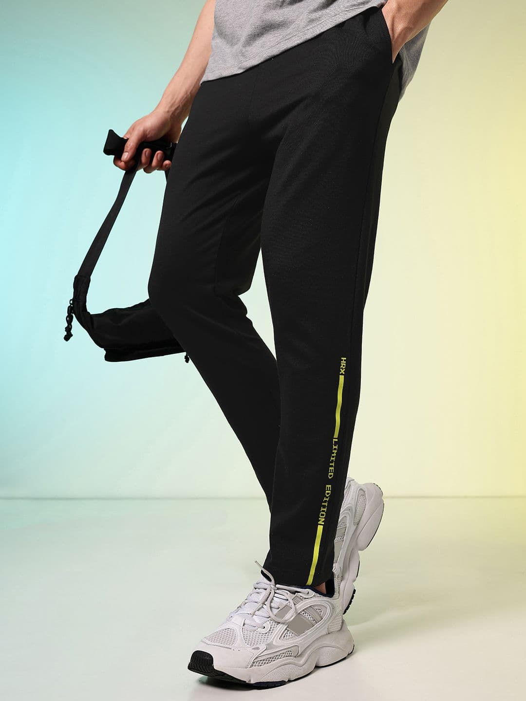 HRX by Hrithik Roshan Men Regular Fit Typography Printed Track Pants - view 1