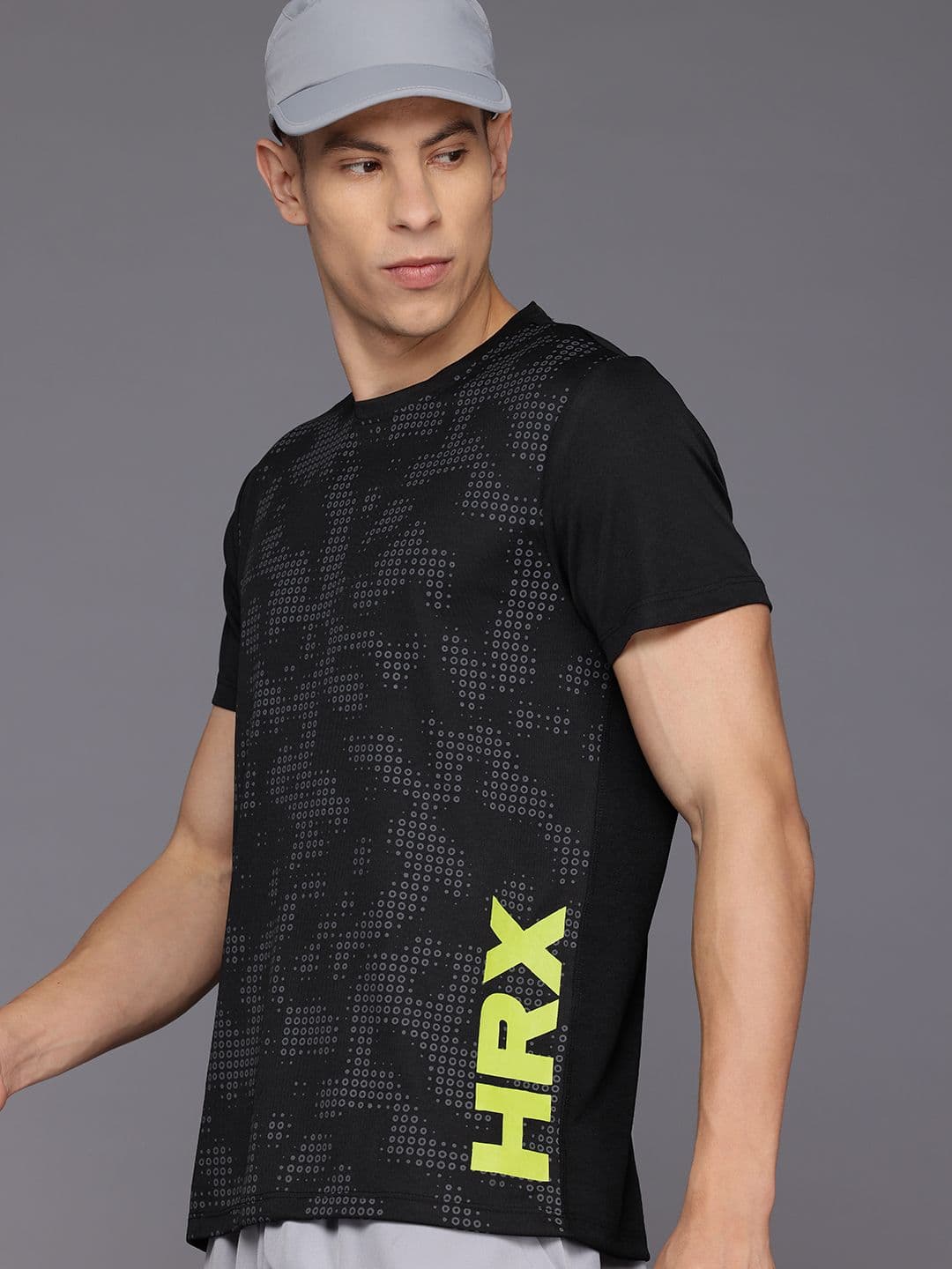 HRX by Hrithik Roshan Printed Rapid-Dry Training T-shirt - view 1