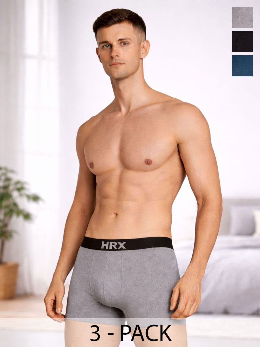 HRX by Hrithik Roshan Pack of 3 Men Trunk - view 1