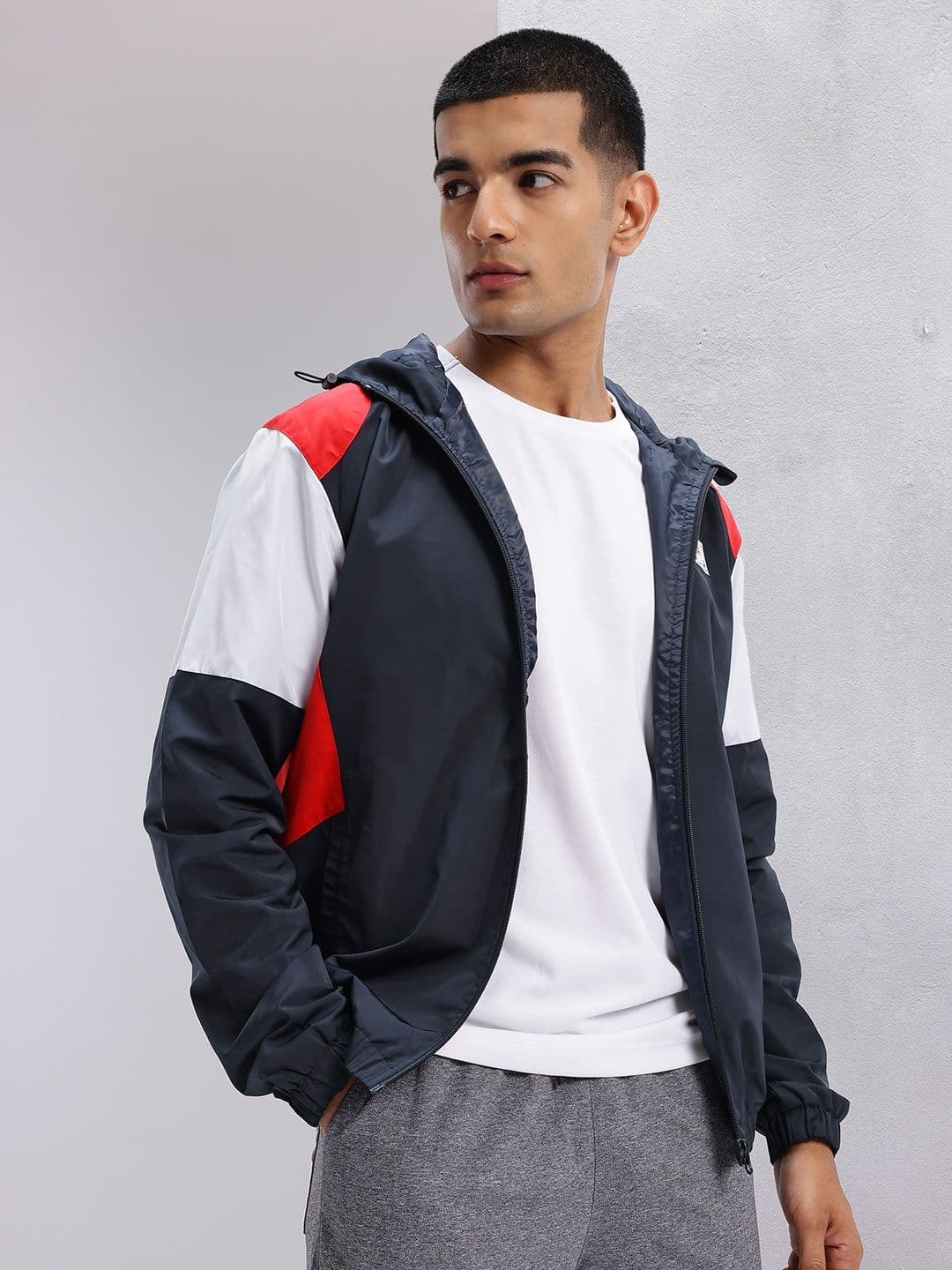 HRX by Hrithik Roshan Colorblocked Hooded Bomber Jacket - view 1