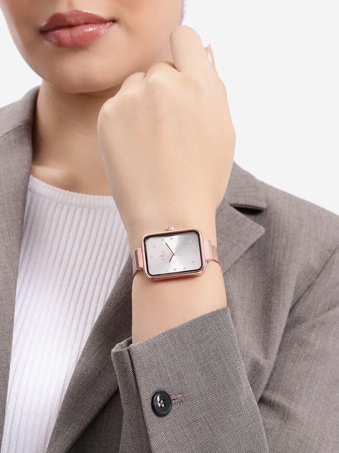 DressBerry Women Embellished Dial Analogue Watch UT-A8634RGW-DB - view 1