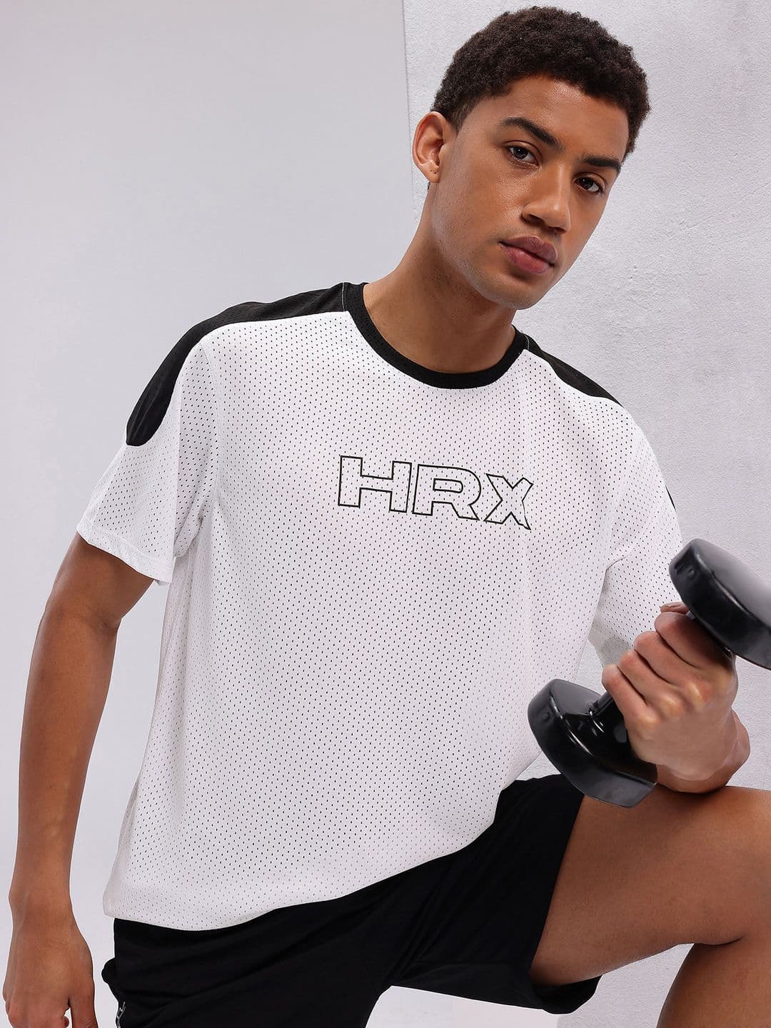HRX by Hrithik Roshan Men Brand Logo Printed Rapid-Dry Training T-shirt - view 1
