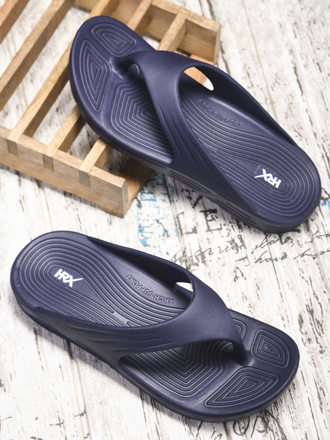 HRX by Hrithik Roshan Men Rubber Thong Flip-Flops - view 1