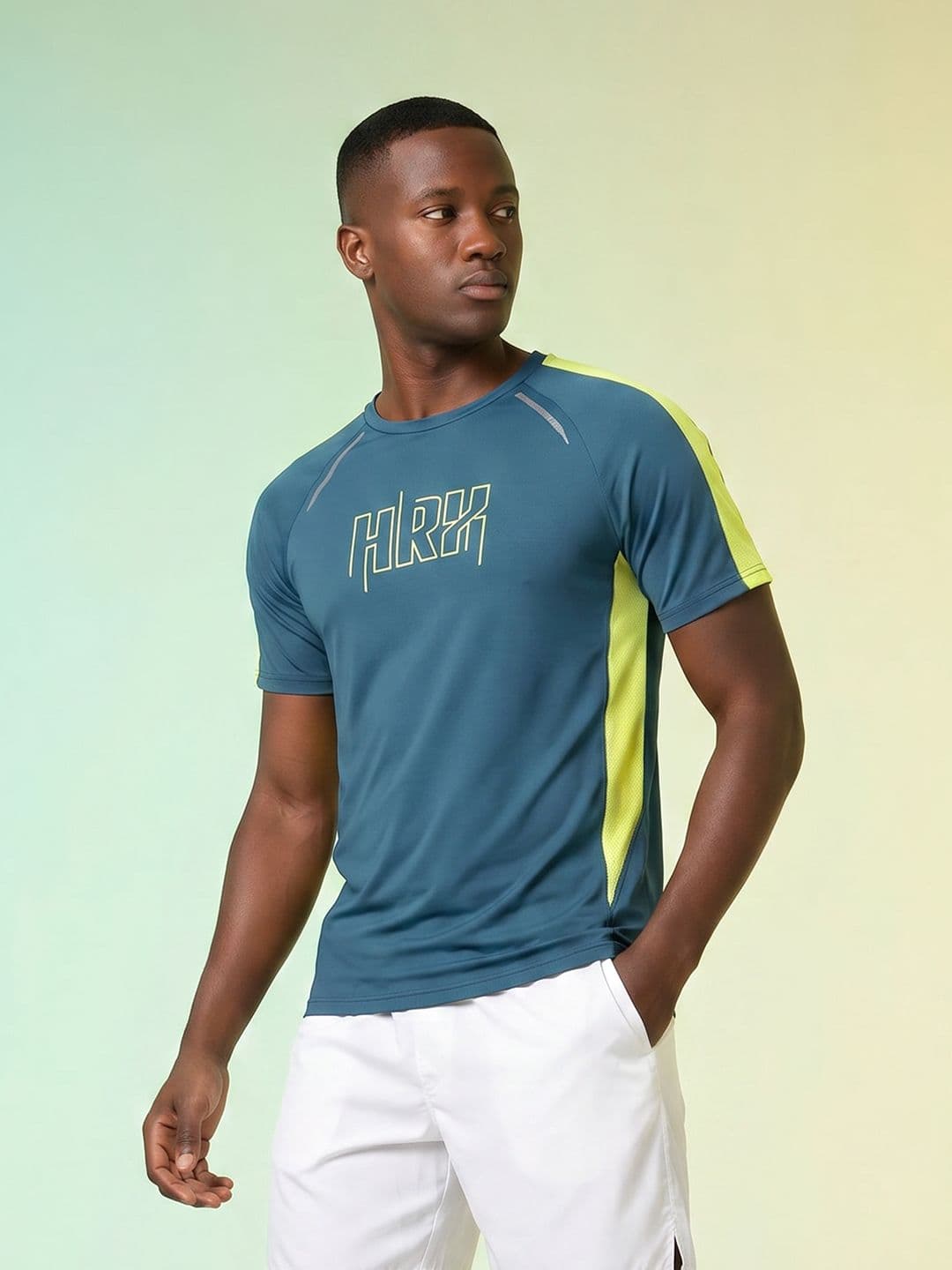HRX by Hrithik Roshan Colourblocked Rapid Dry Training T-shirt - view 1
