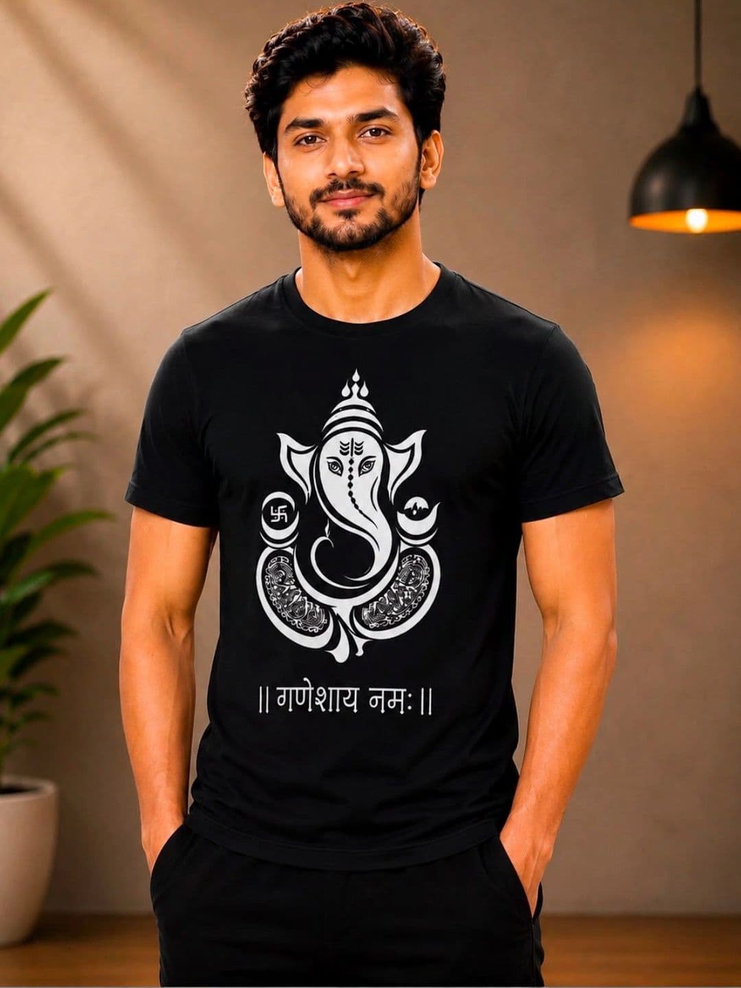 LSV Graphic Printed Round Neck Cotton T-shirt - view 1