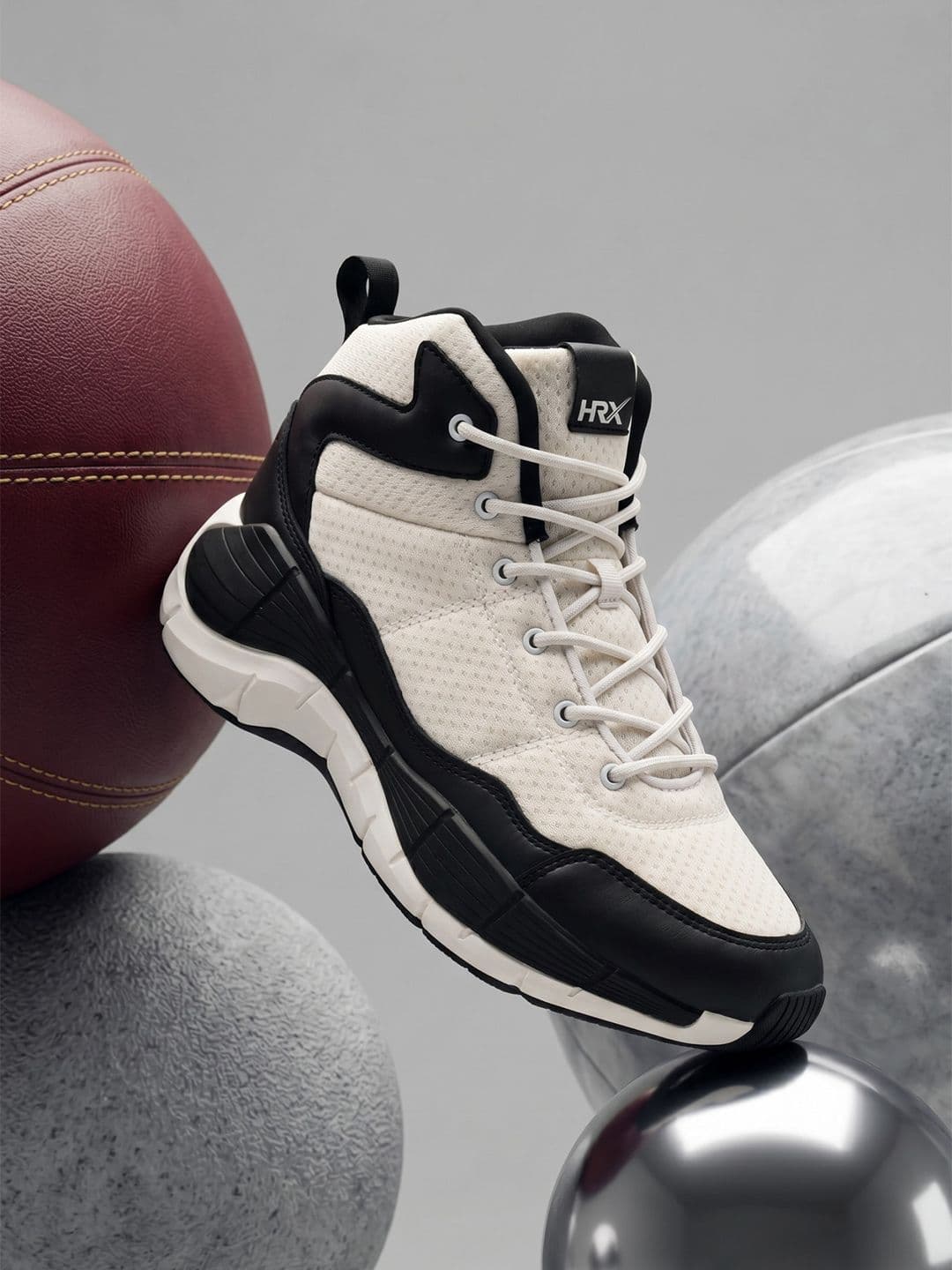 HRX by Hrithik Roshan Men Mesh Basketball Lace-Ups Non-Marking Shoes - view 1