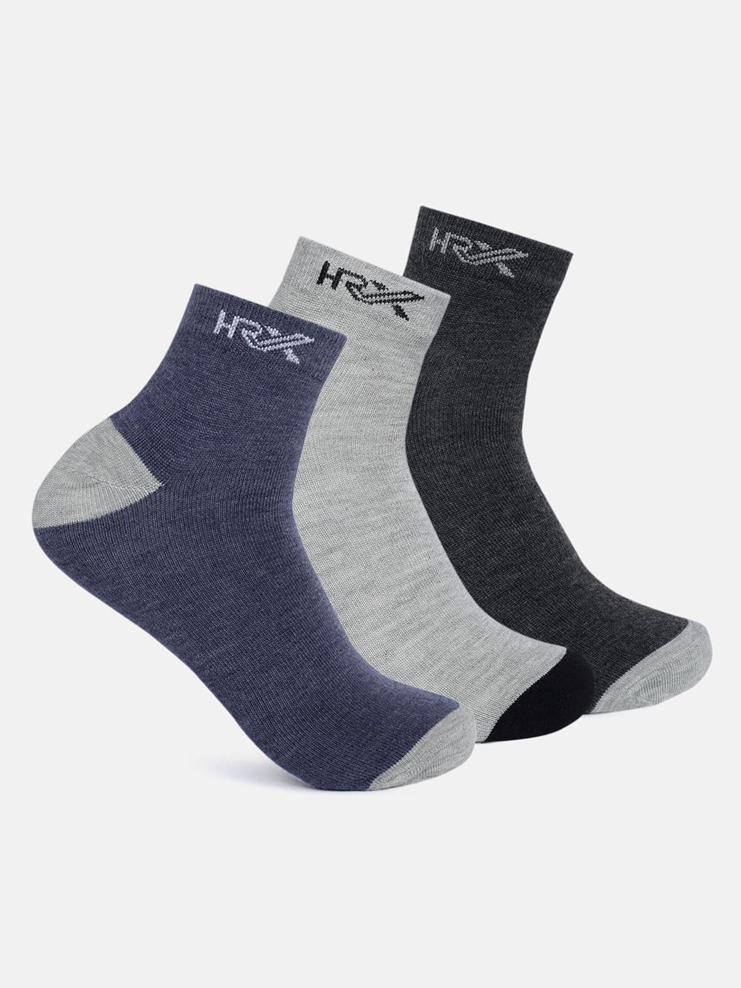 HRX by Hrithik Roshan Men Pack Of 3 Striped Ankle-Length Socks - view 1