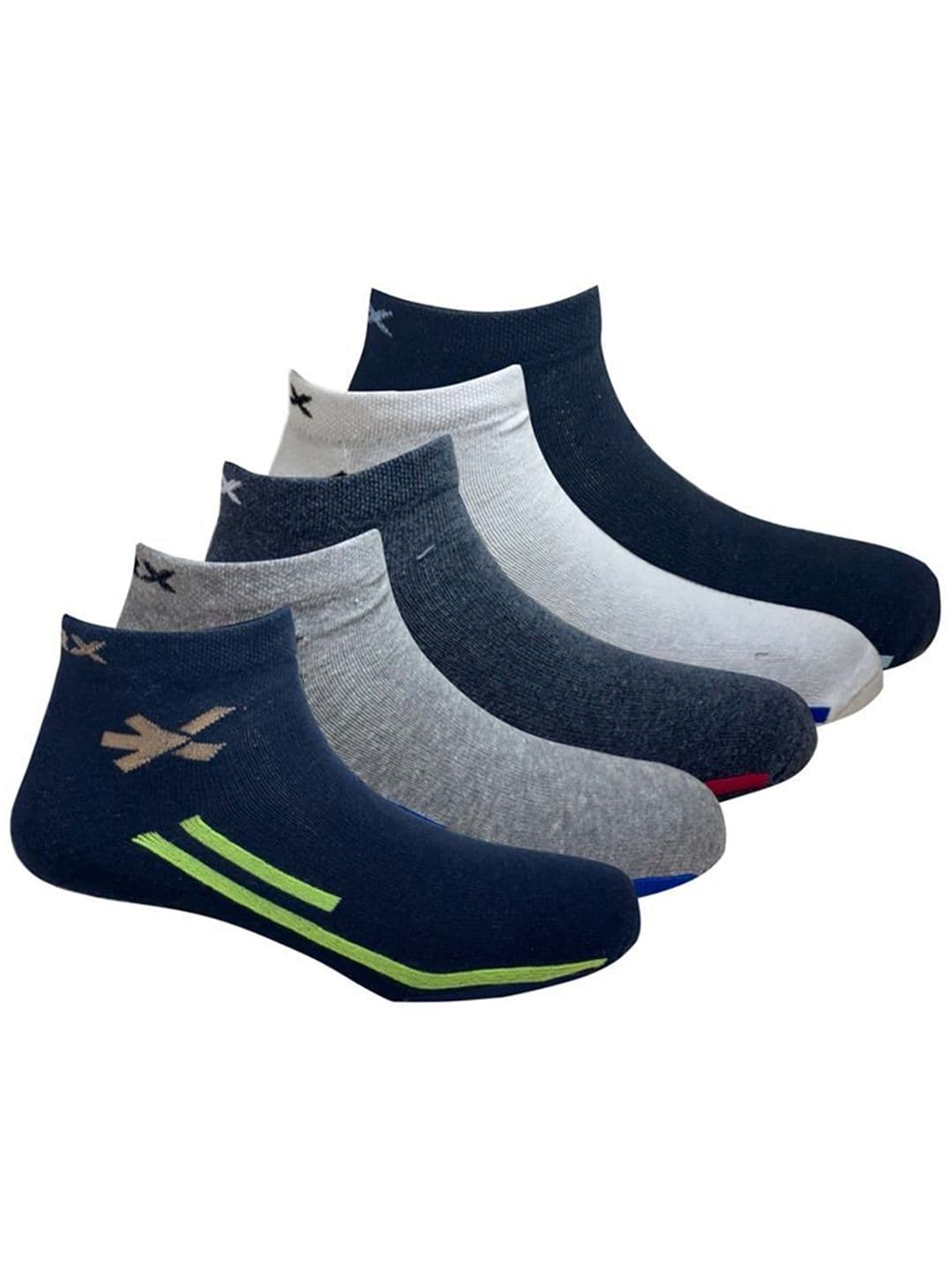 HRX by Hrithik Roshan Pack Of 5 Printed Ankle-Length Socks - view 1