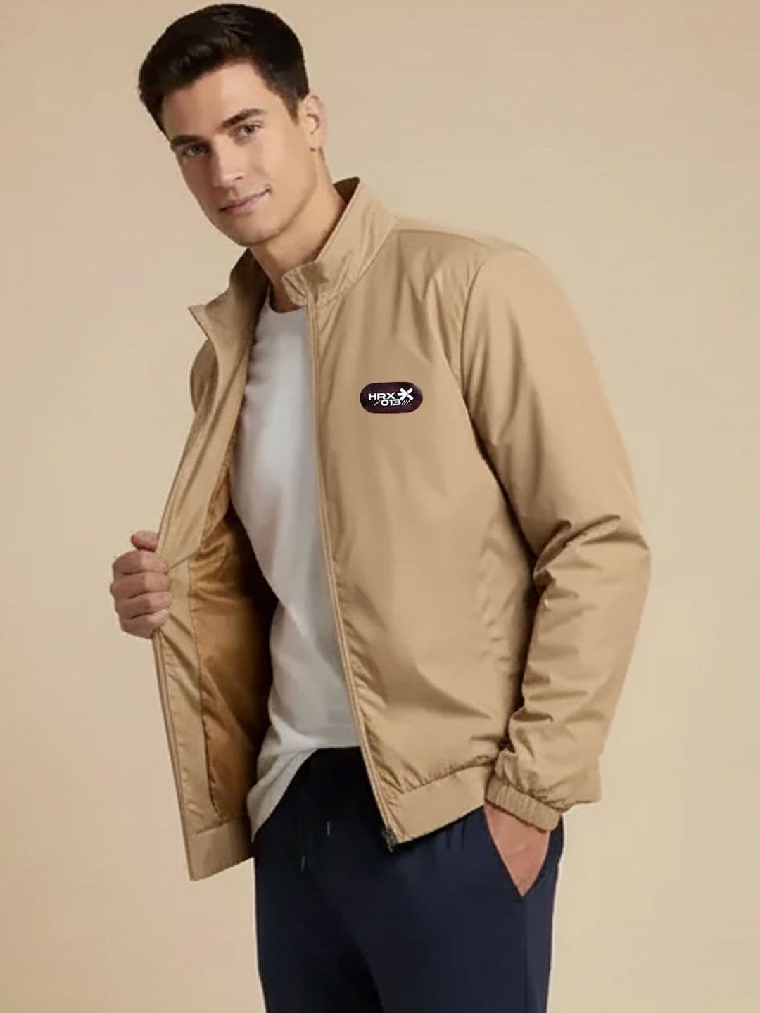HRX by Hrithik Roshan Men Brand Logo Lightweight Bomber Jacket - view 1