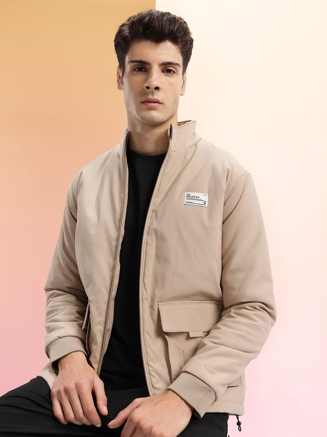 HRX by Hrithik Roshan Rivet & Applique Detail Bomber Jacket - view 1