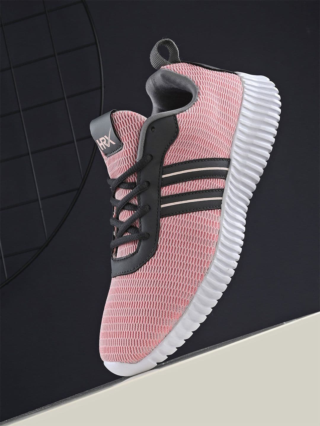 HRX by Hrithik Roshan Women Peach-Coloured Mesh Memory Foam Non-Marking Walking Shoes - view 1