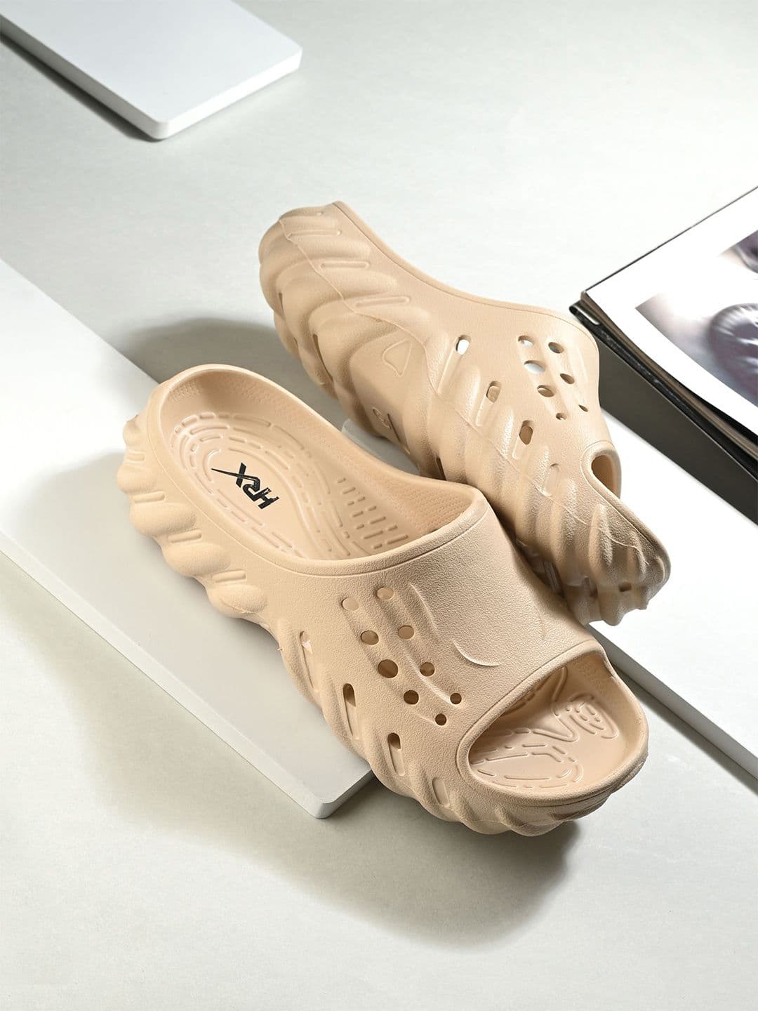 HRX by Hrithik Roshan Men Self Design Rubber Slip-On - view 1