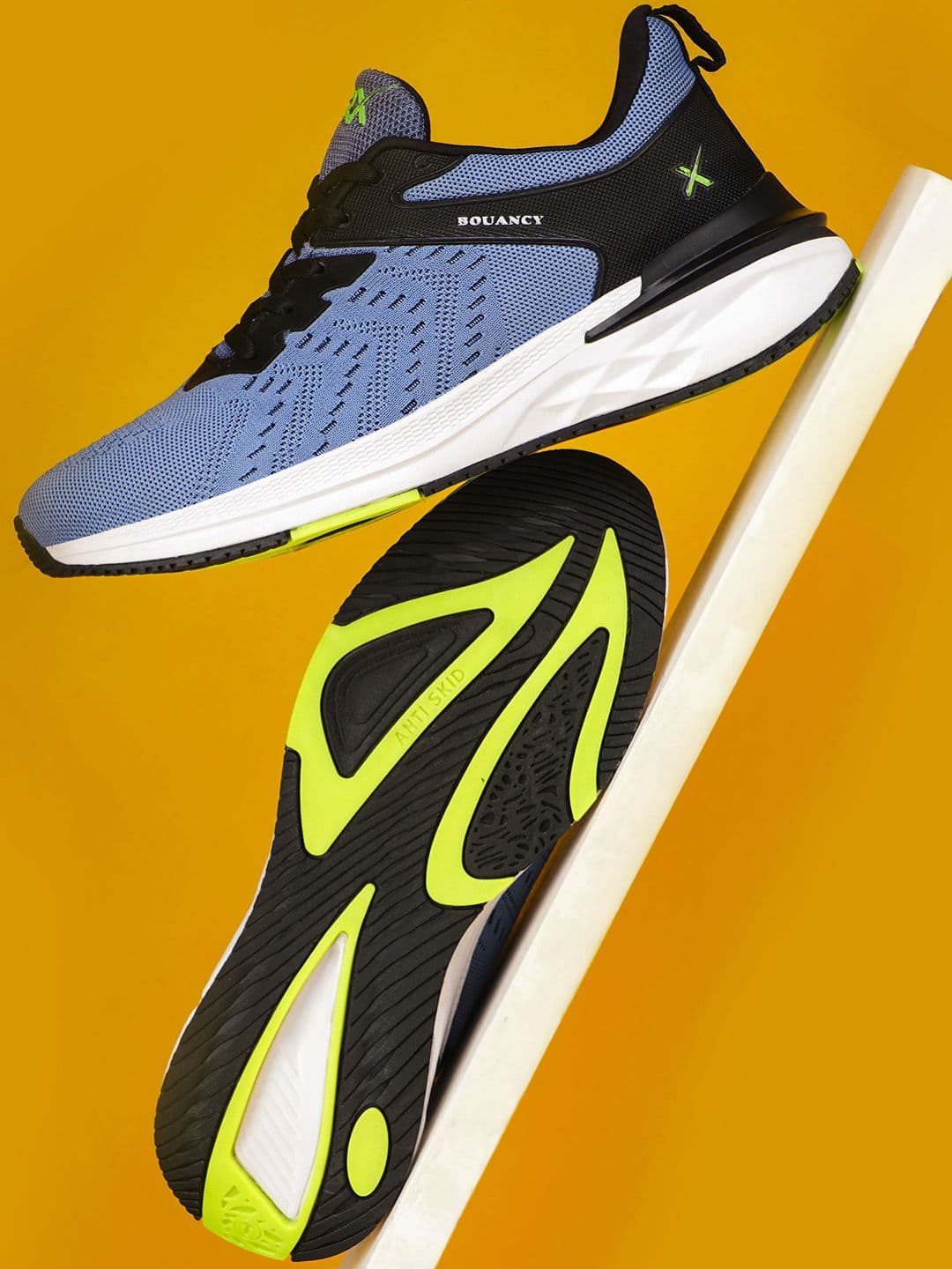 HRX by Hrithik Roshan Men Teal Blue & Black Cushioning PSI Mesh Running Shoes - view 1