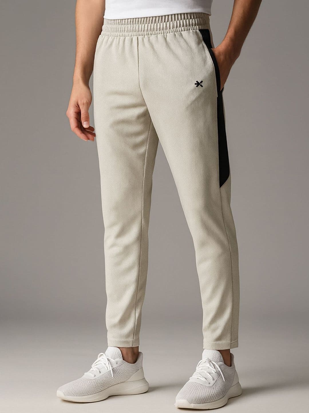 HRX by Hrithik Roshan Men Striped Mid-Rise Cricket Track Pant - view 1