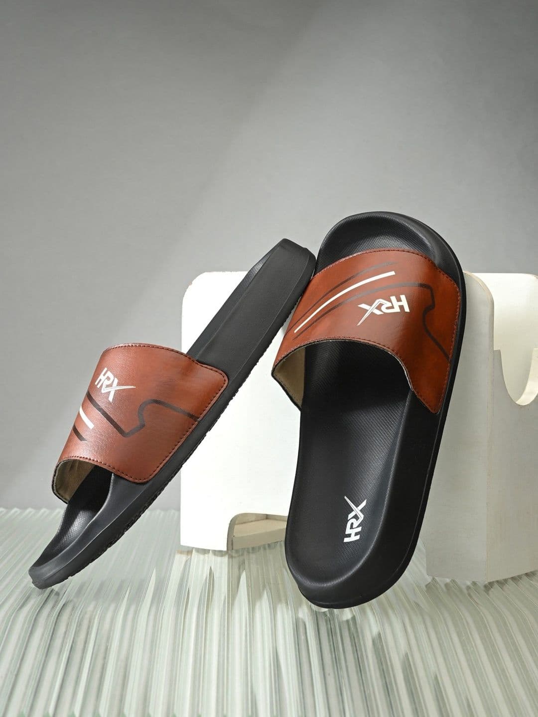 HRX by Hrithik Roshan Men Printed Sliders - view 1