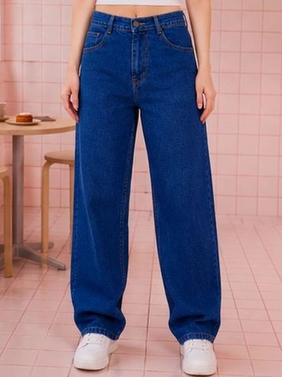 Mast & Harbour Classic Straight Fit Mid-Rise Clean Look Stretchable Jeans - view 1