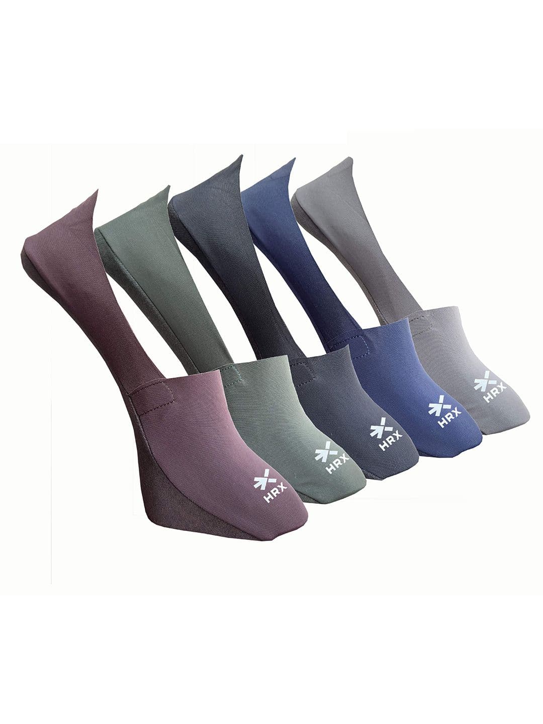 HRX by Hrithik Roshan Unisex Pack Of 5 Assorted Shoe Liner Socks - view 1