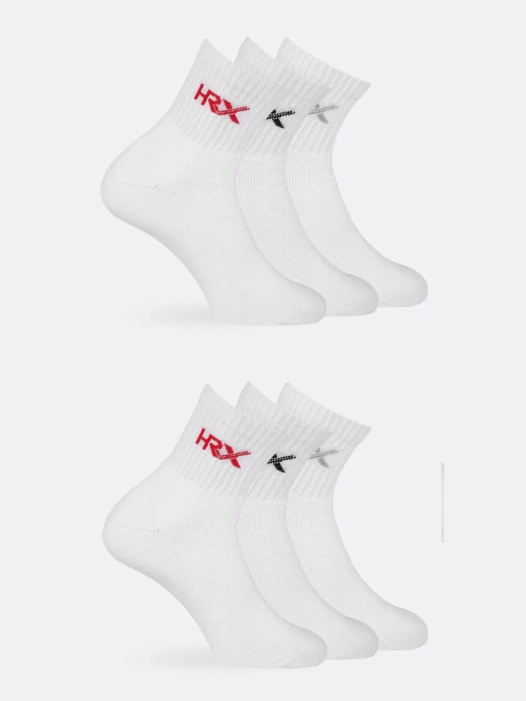 HRX by Hrithik Roshan Unisex Pack Of 6 Patterned Ankle-Length Socks - view 1