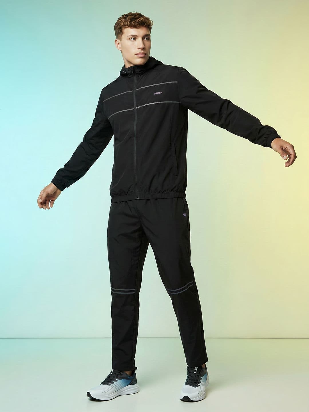 HRX by Hrithik Roshan Brand Logo Printed Hood Tracksuits - view 1