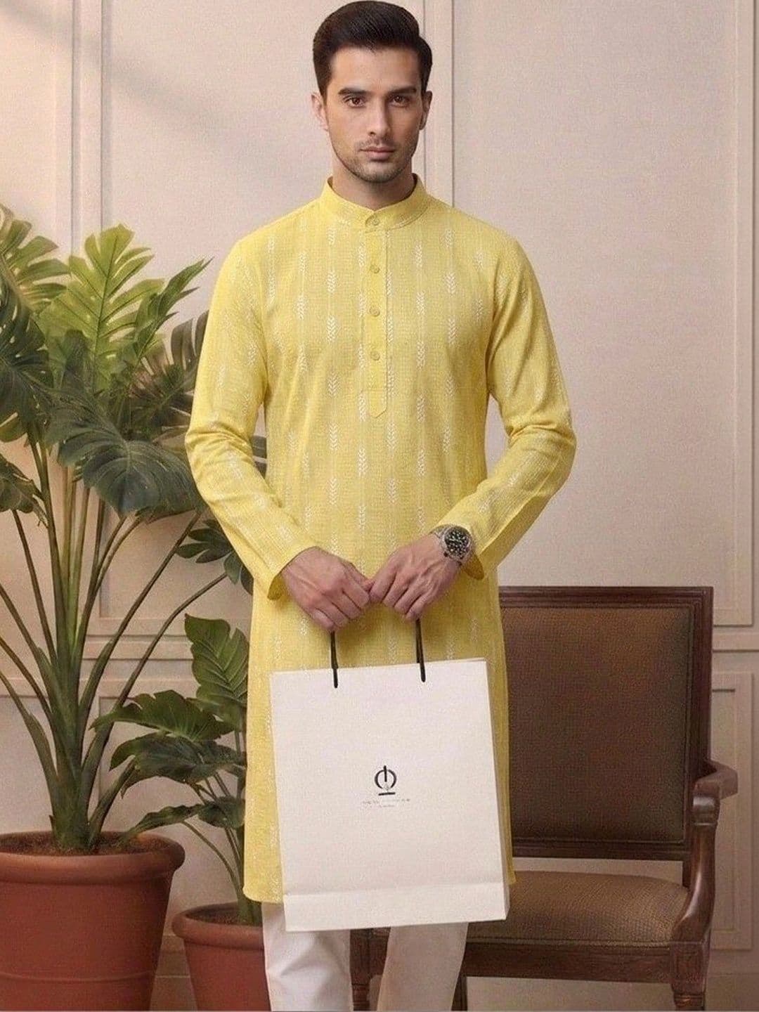 Sypher Boutique Woven Design Straight Kurta - view 1