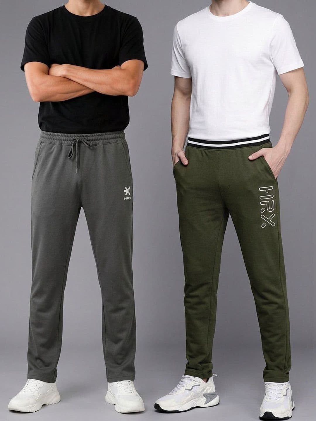 HRX by Hrithik Roshan Men Pack of 2 Regular Fit Brand Logo Training Joggers - view 1