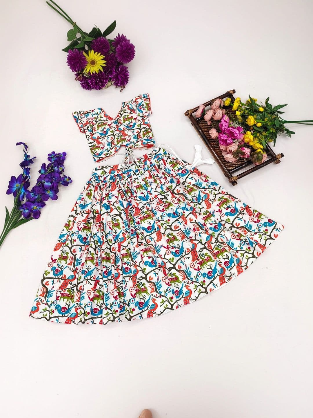 DRISHIV ENTERPRISE Girls Printed Ready to Wear Lehenga & - view 1