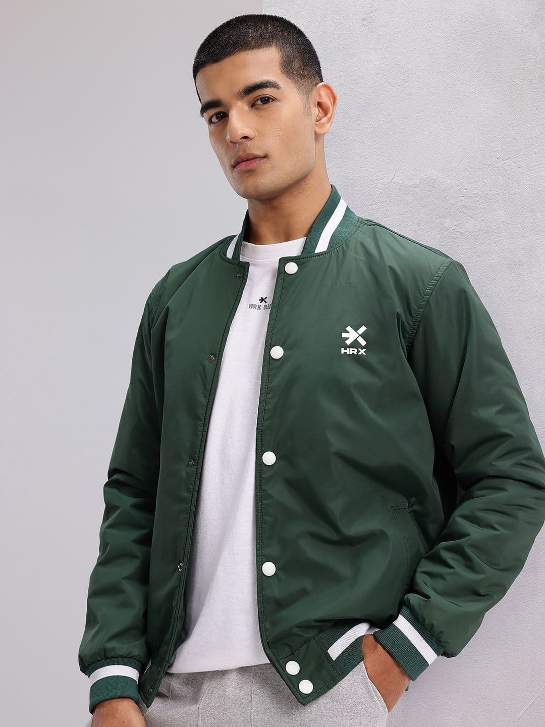 HRX by Hrithik Roshan Stand Collar Padded Bomber Jacket - view 1