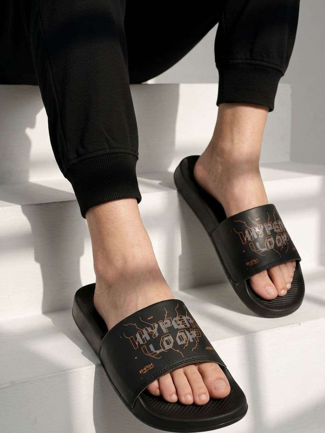 HRX by Hrithik Roshan Unisex Printed Sliders - view 1