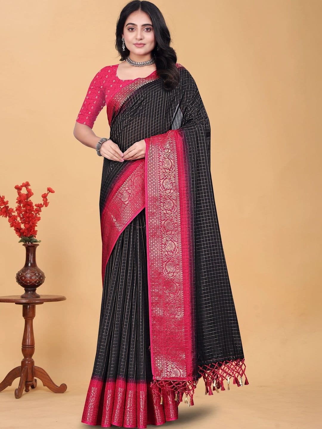 HOUSE OF VARNATANTU Woven Design Zari Kanjeevaram Saree - view 1