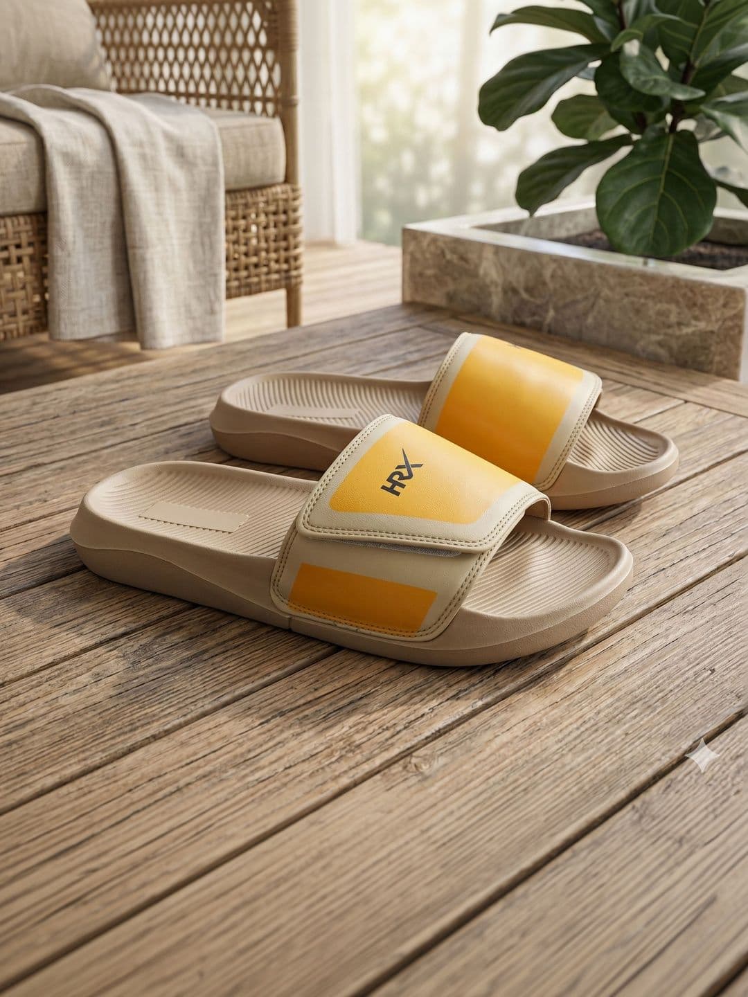 HRX by Hrithik Roshan Men Colourblocked Sliders - view 1