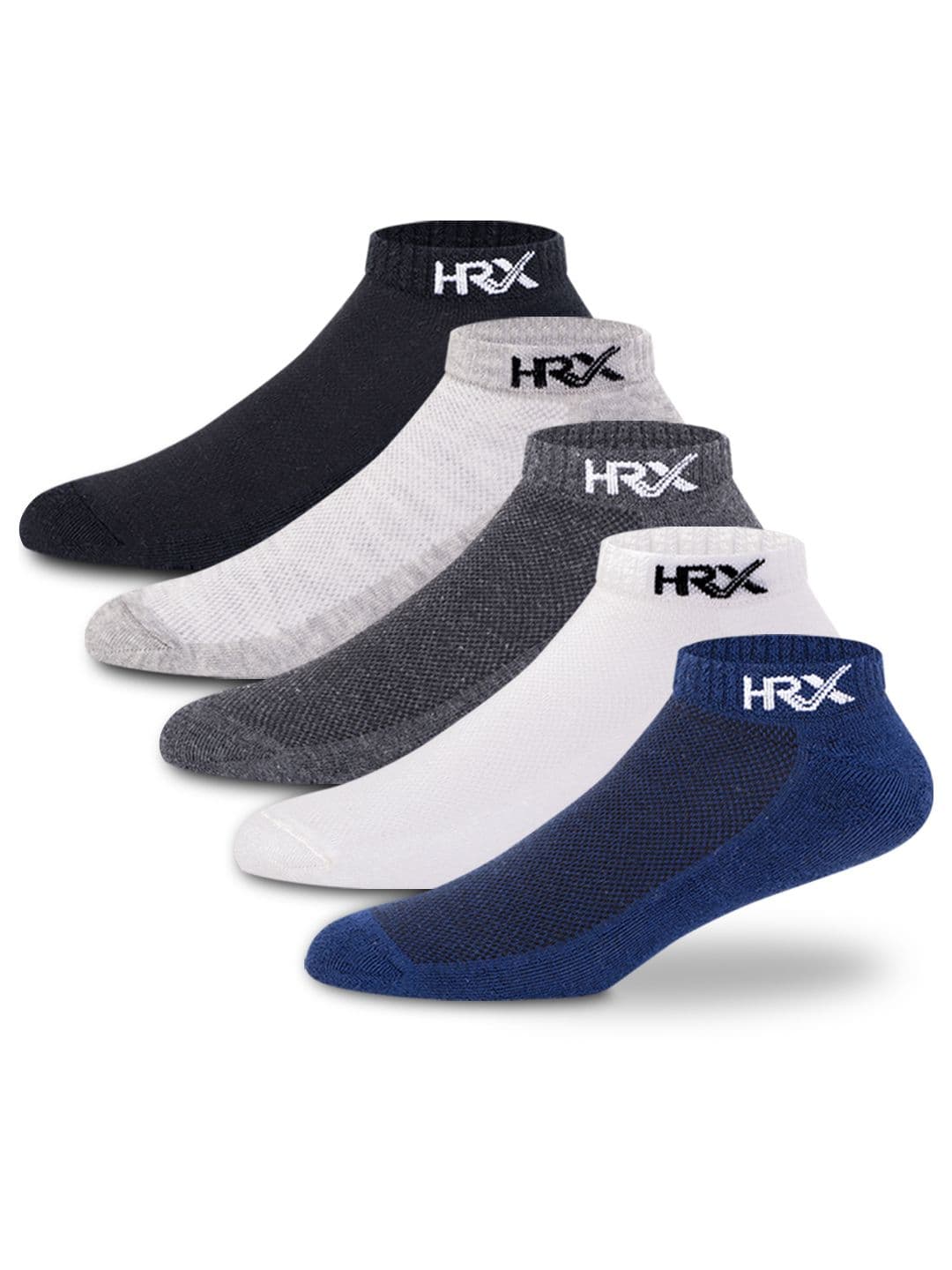 HRX by Hrithik Roshan Men Pack Of 5 Ankle Length Socks - view 1