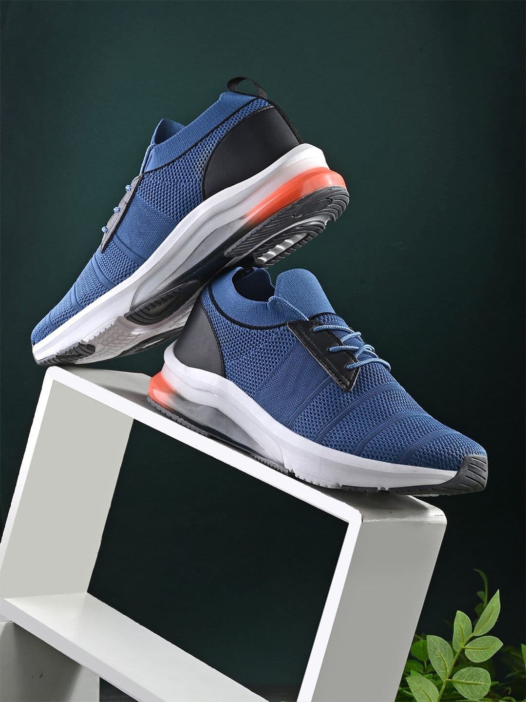 HRX by Hrithik Roshan Men Navy Blue & White Memory Foam Mesh Non-Marking Running Shoes - view 1