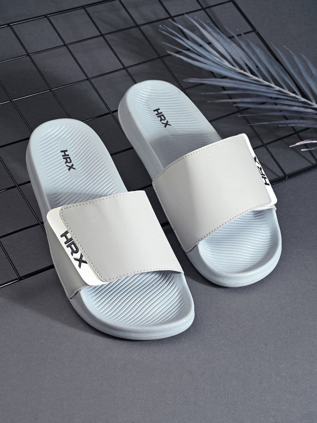 HRX by Hrithik Roshan Men Synthetic Velcro Sliders - view 1