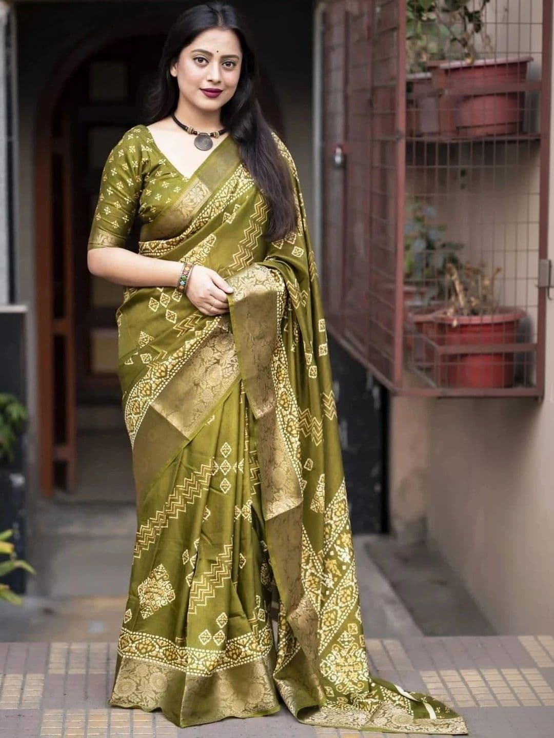 SSHAGUN LIFESTYLE Batik Silk Cotton Saree - view 1