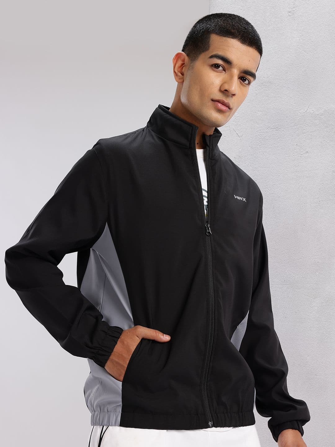 HRX by Hrithik Roshan Men Colourblocked Rapid-Dry Running Jacket - view 1
