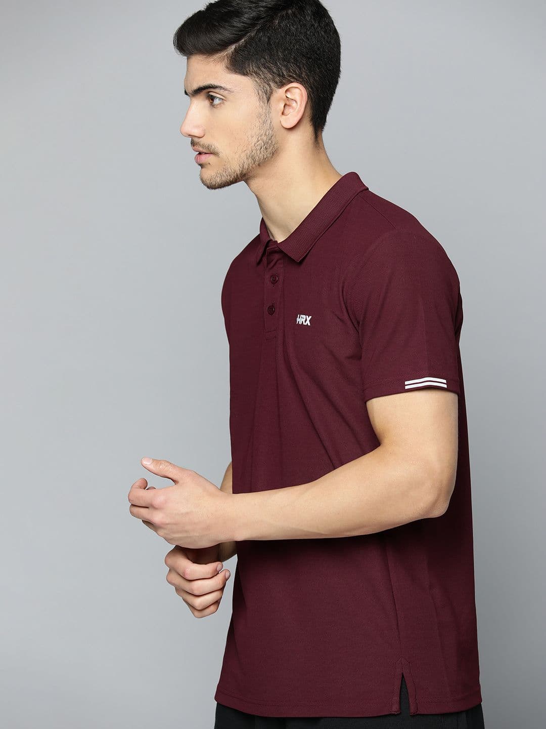 HRX by Hrithik Roshan Men Brand Logo Printed Polo Collar T-shirt - view 1
