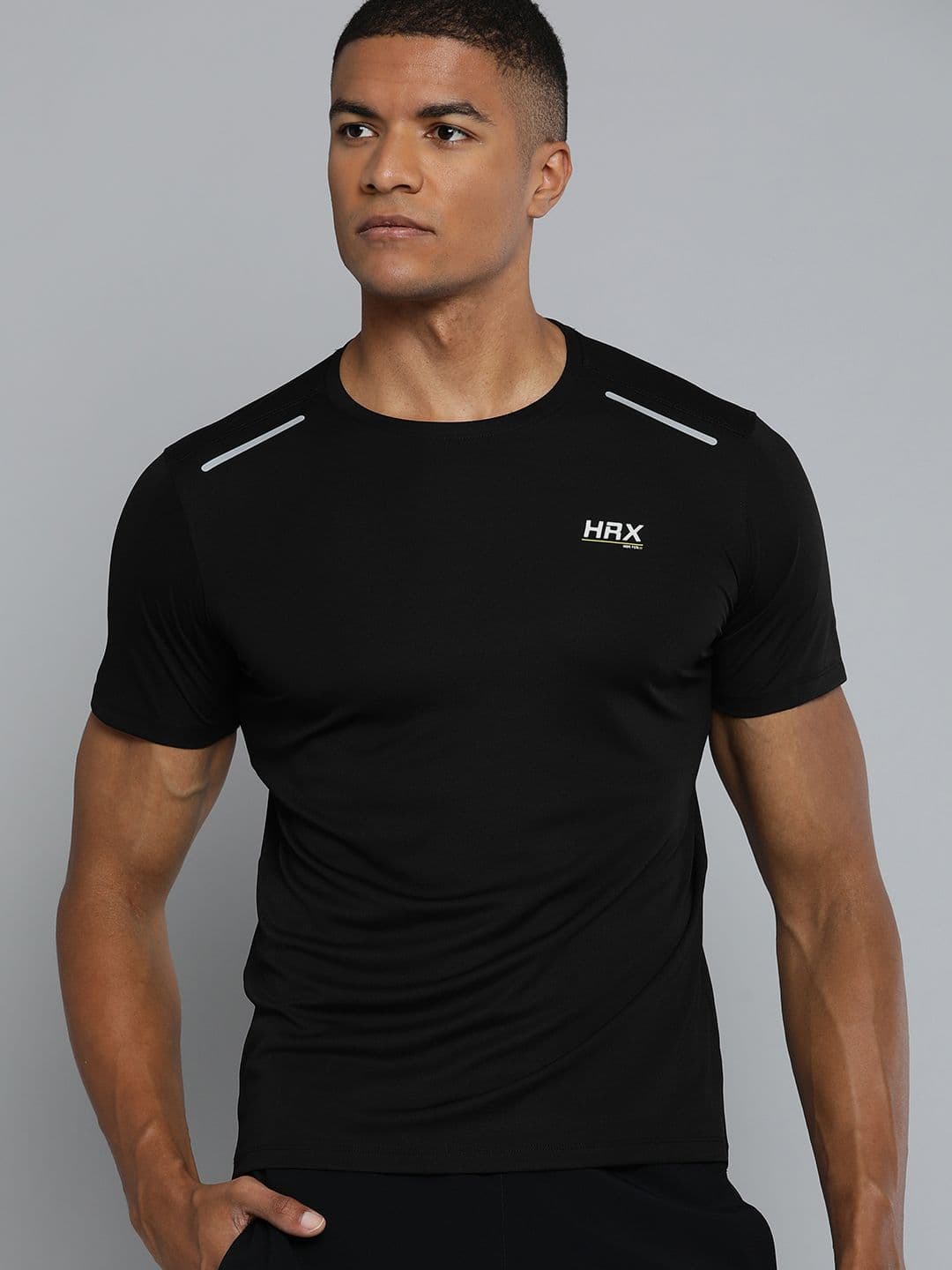 HRX by Hrithik Roshan Men Black Rapid Dry T-shirt - view 1