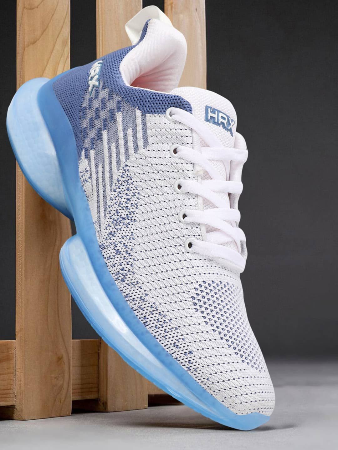 HRX by Hrithik Roshan Men Blue Textile Flyknit Running Shoes - view 1