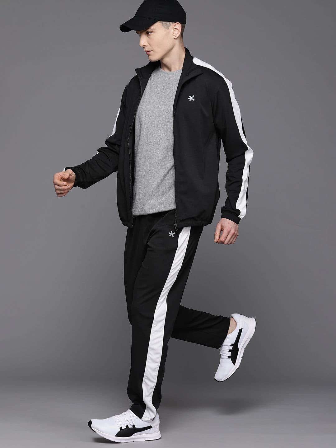 HRX by Hrithik Roshan Men Striped Rapid-Dry Sports Tracksuit - view 1