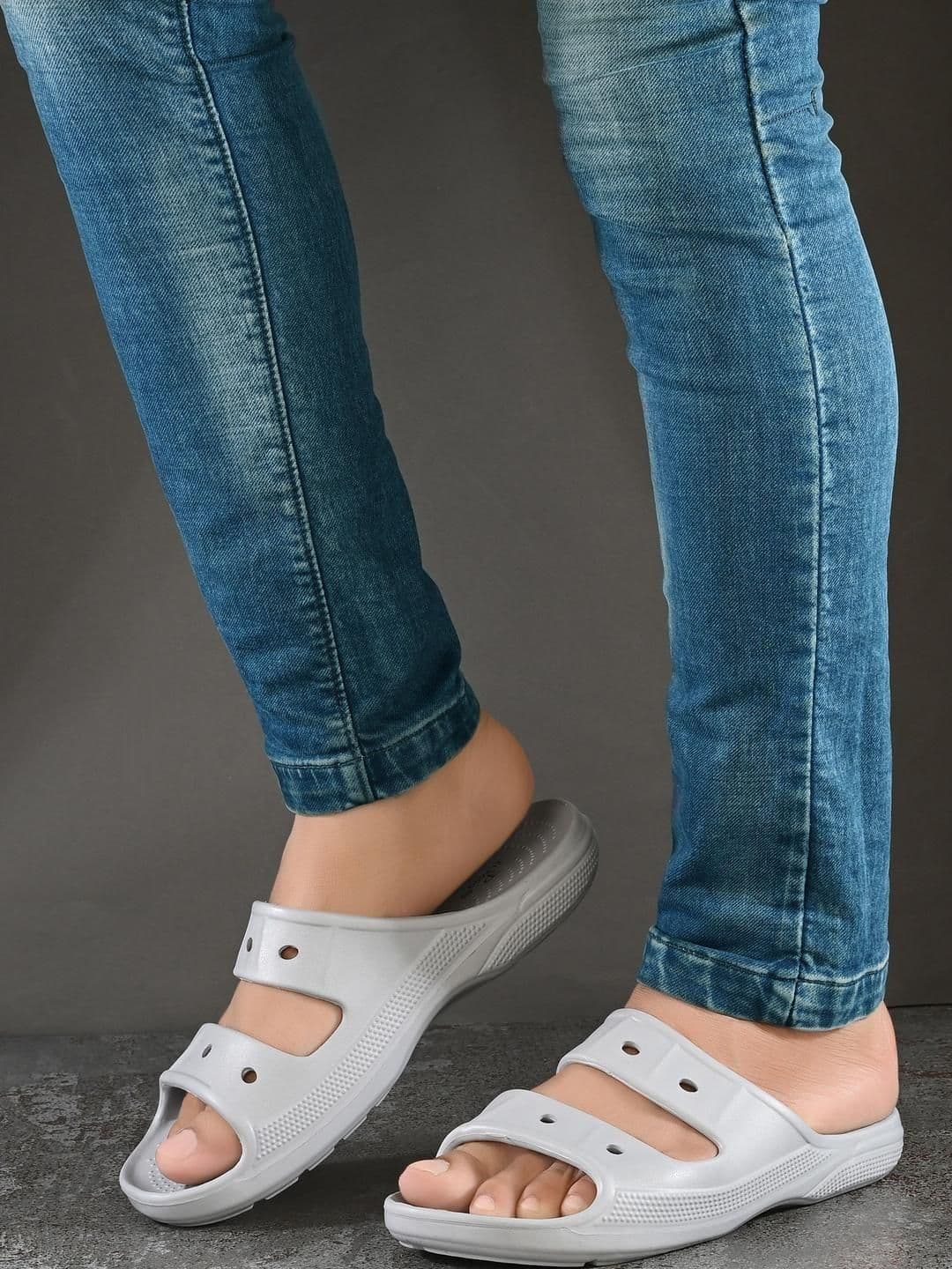 HRX by Hrithik Roshan Adults-Men Grey Slip-On Flip Flops - view 1