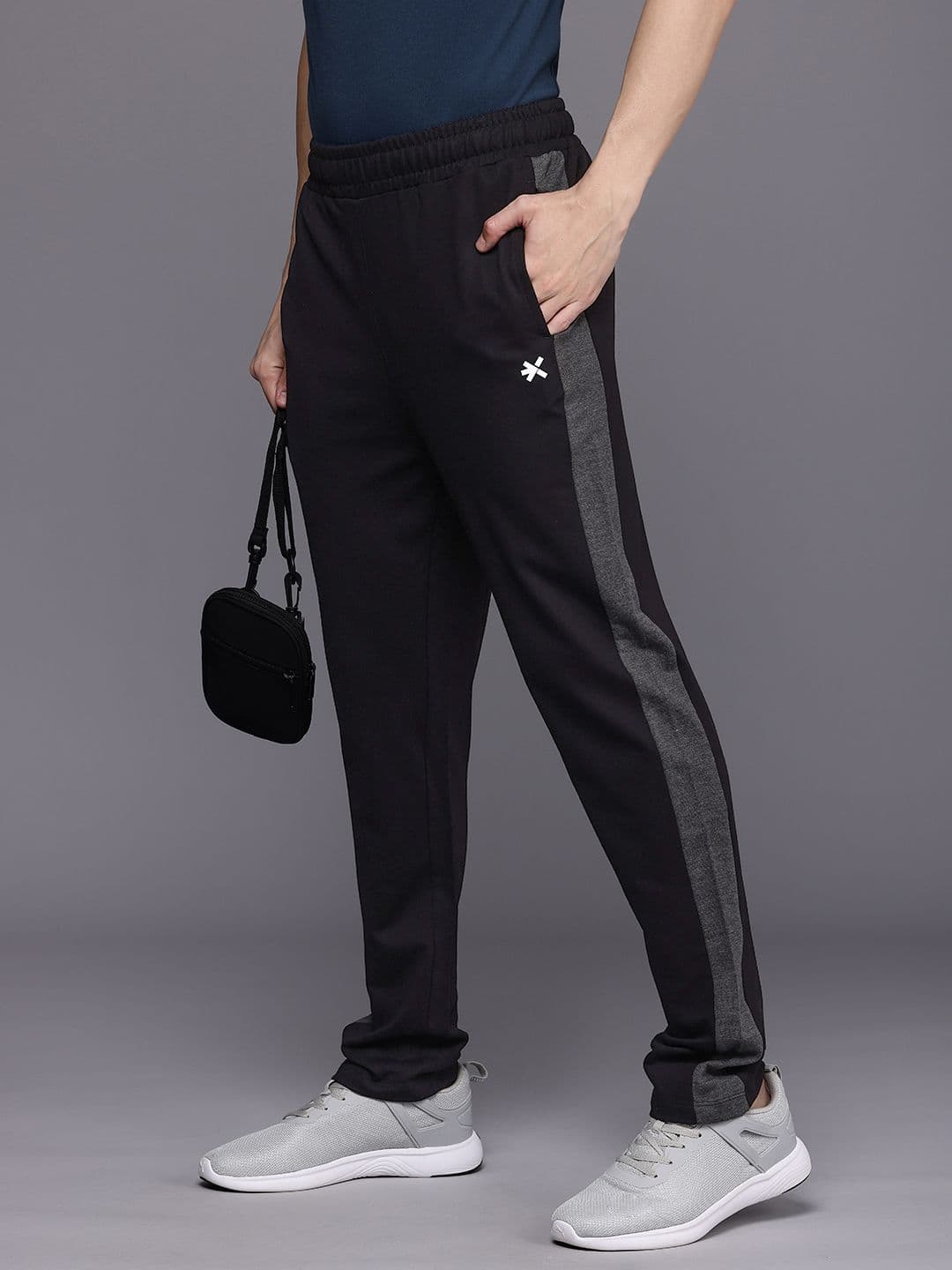 HRX By Hrithik Roshan Men Side Striped Rapid-Dry Trackpants - view 1