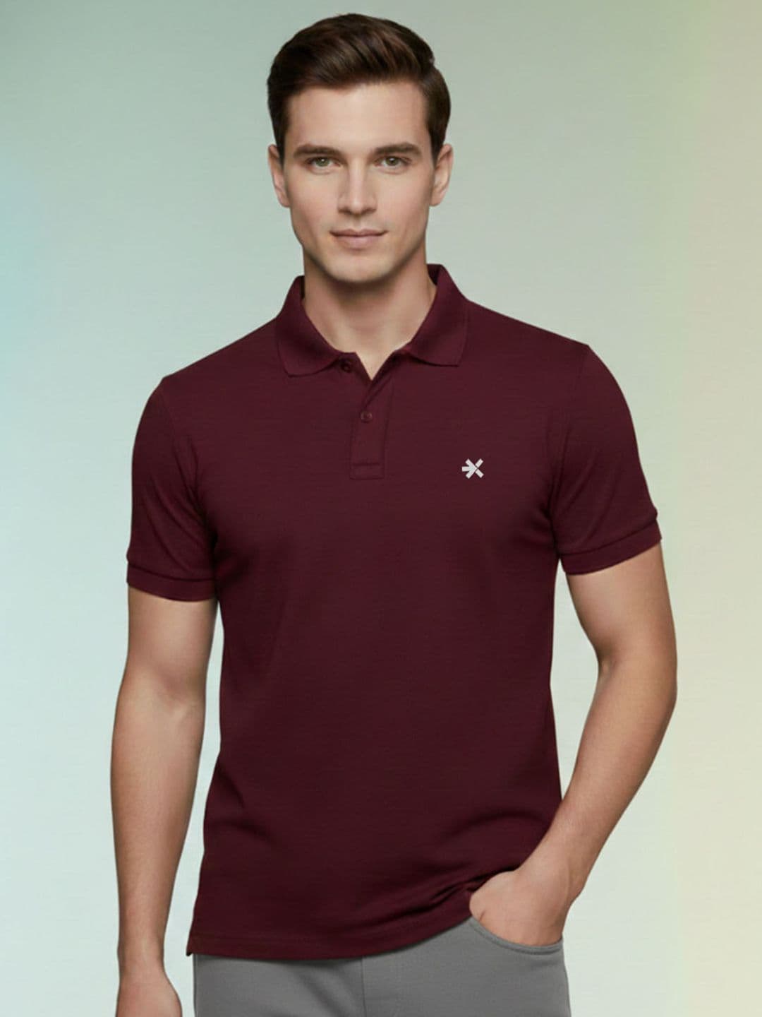 HRX by Hrithik Roshan Men Brand Logo Polo Collar T-shirt - view 1
