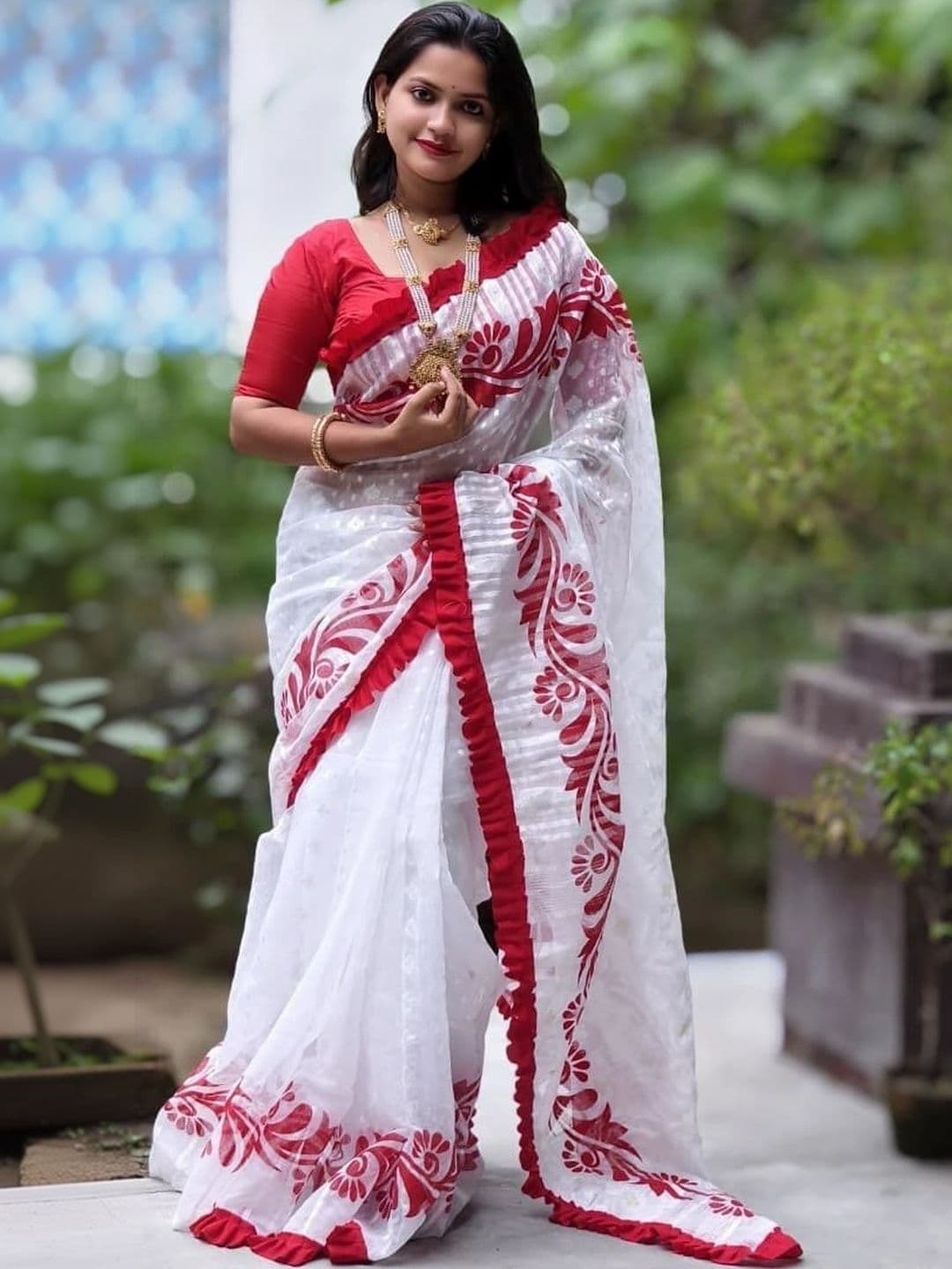 Joyguru Textile Floral Saree - view 1