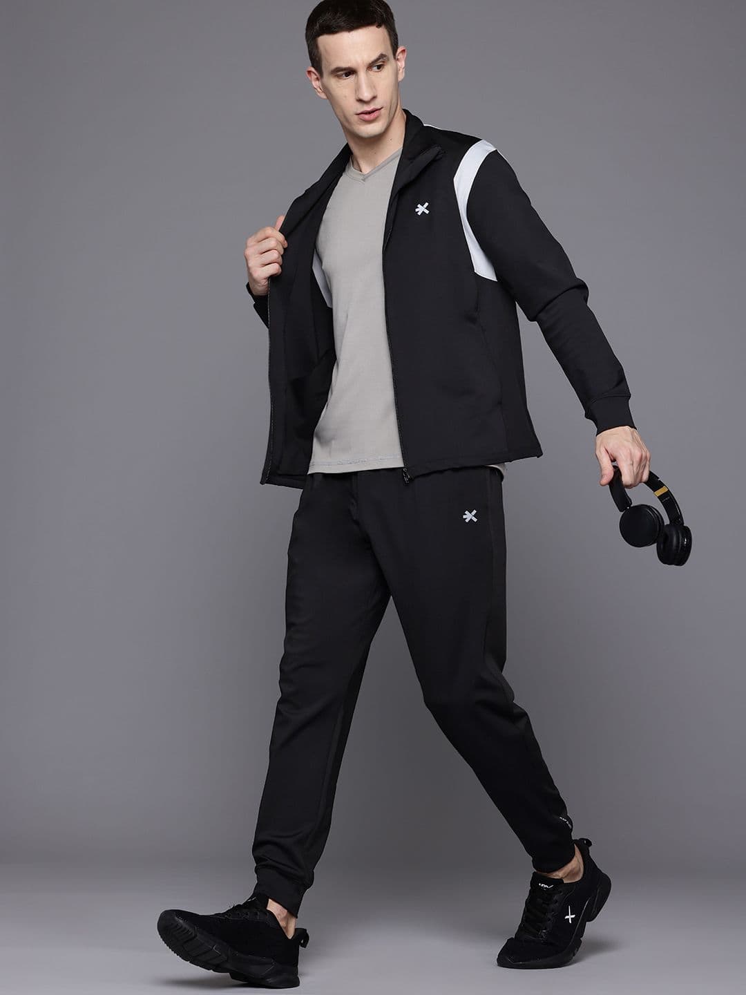 HRX by Hrithik Roshan Men Colourblocked Rapid-Dry Tracksuit - view 1